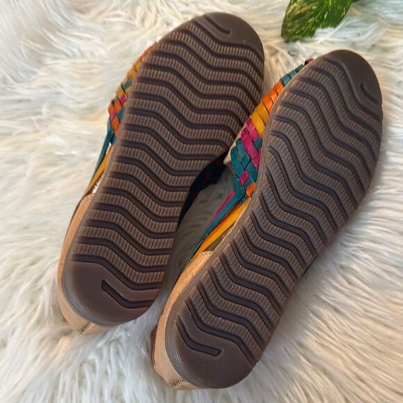 Paola Mexican Multicolor Colorful Patterned Women's Sandals Shoes Size 7 - Picture 4 of 7